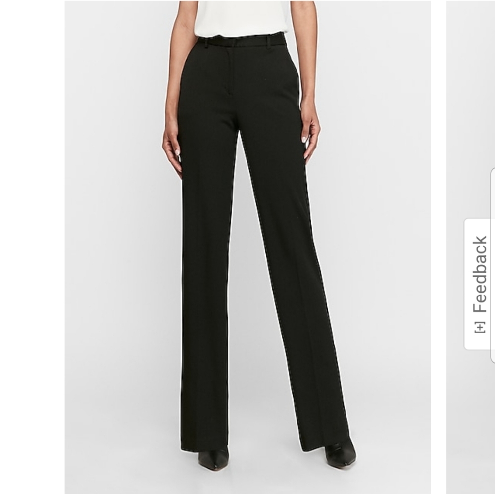 Express Curvy High Rise Trouser Sz 8R Navy